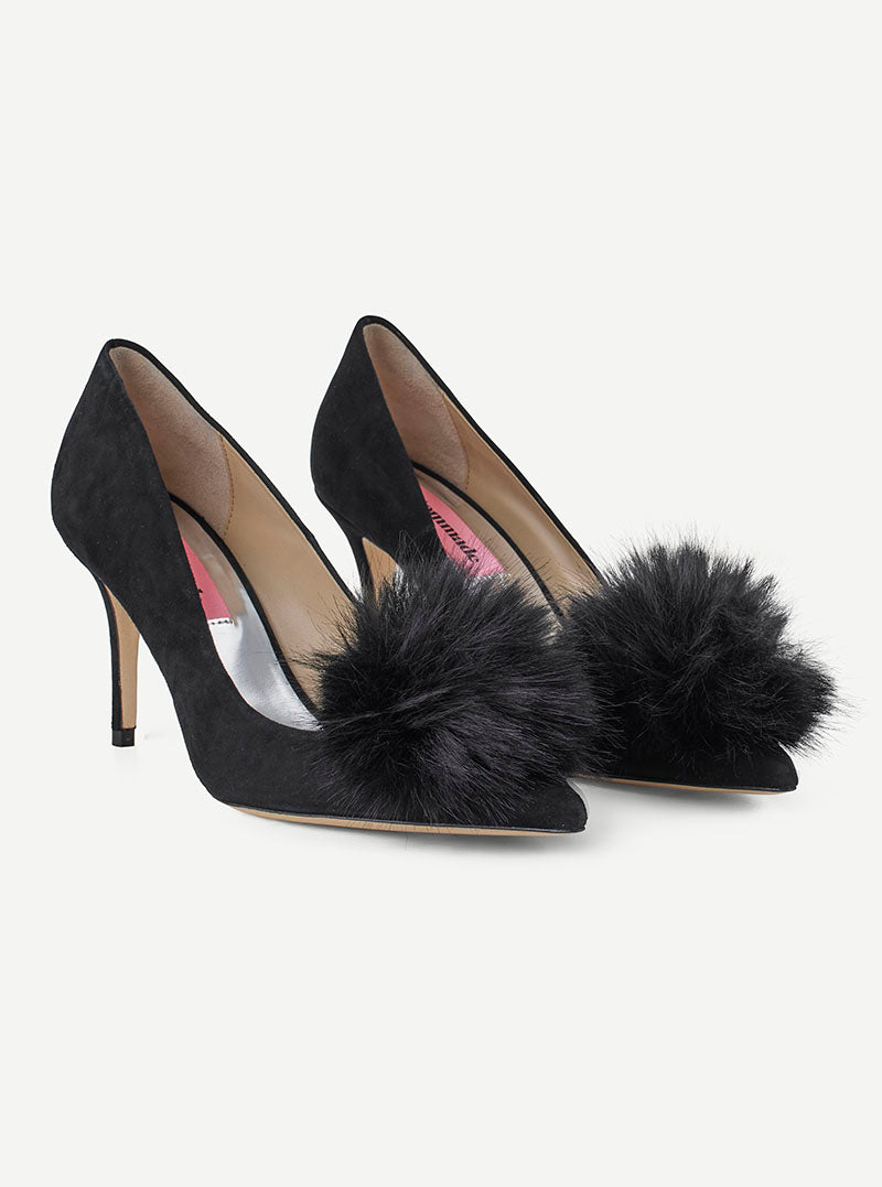 Aljo Suede Plush Pumps Meteorite Sko